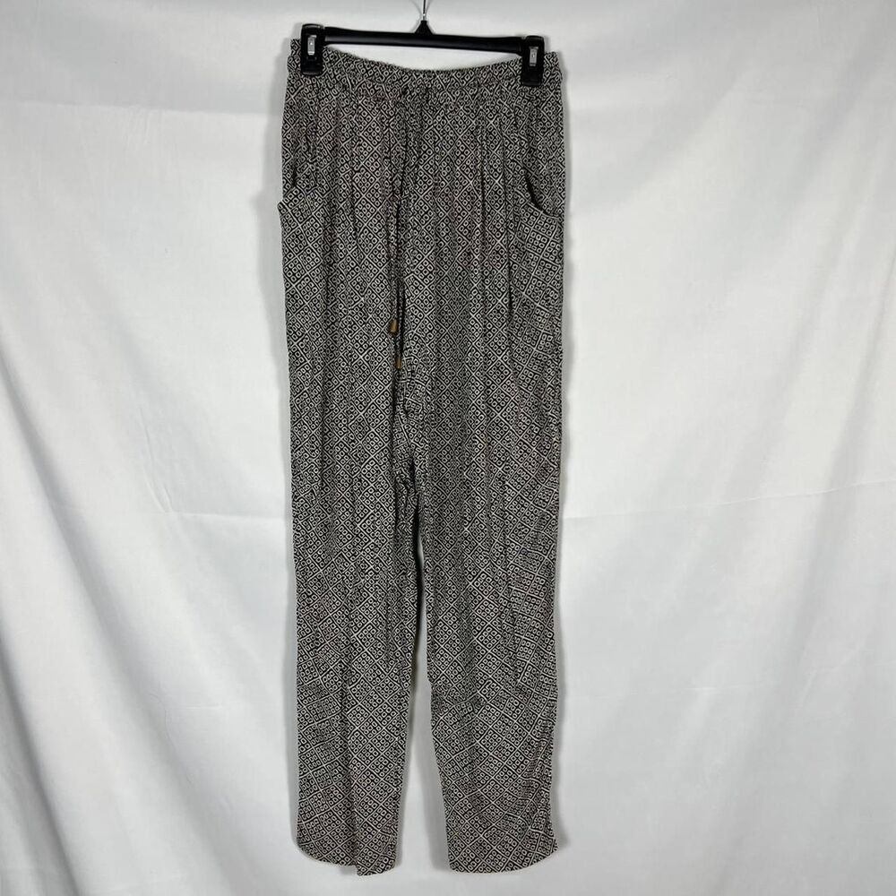 VINTAGE Lee David Collection Rayon Diamond‎ Print Jogger Pants